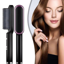 Load image into Gallery viewer, Hair Straightener Comb Straightener And Curly Hair Dual-purpose Hot Air Comb Electric Heating Curling Rod Negative Ion Doesn&#39;t Injury Hair
