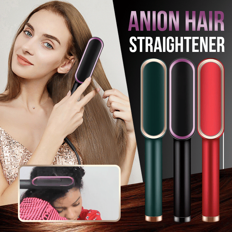 Hair Straightener Comb Straightener And Curly Hair Dual-purpose Hot Air Comb Electric Heating Curling Rod Negative Ion Doesn't Injury Hair